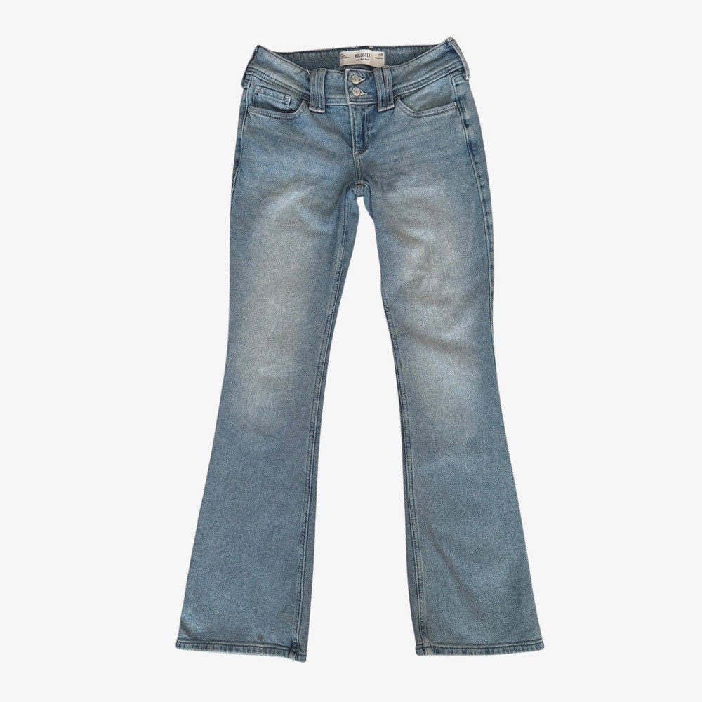 Hollister Low Rise Bootcut Jeans Light Wash 25 0R seagull Indie Sleaze school